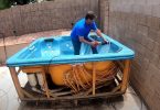 how to cut up a hot tub