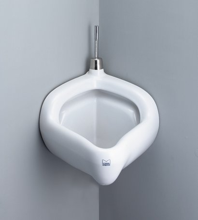 Corner urinal