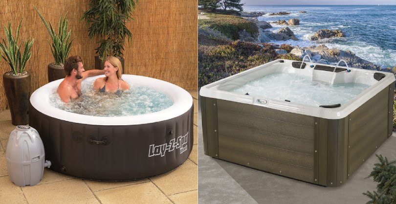 inflatable hot tub vs regular hot tub