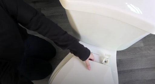 How to Install Toilet Safety Rails - Take off the big screws off the toilet seat rive